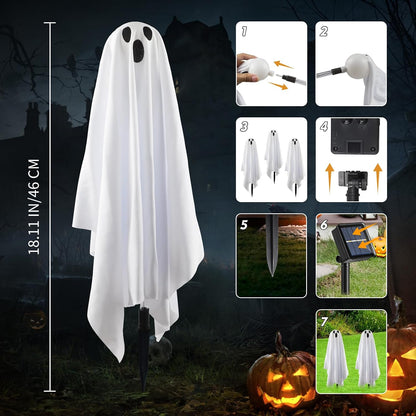 ghost-shaped plastic housing in 19-inch floor-mount stake form