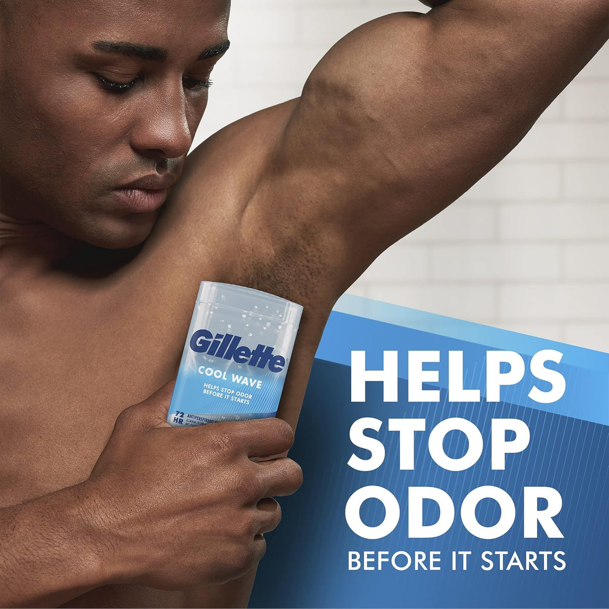 Gillette 72hr Clinical Strength Antiperspirant for Men, Cool Wave Clear Gel, Back-to-Back Meeting Confidence for Busy Office Professionals (Pack of 4)