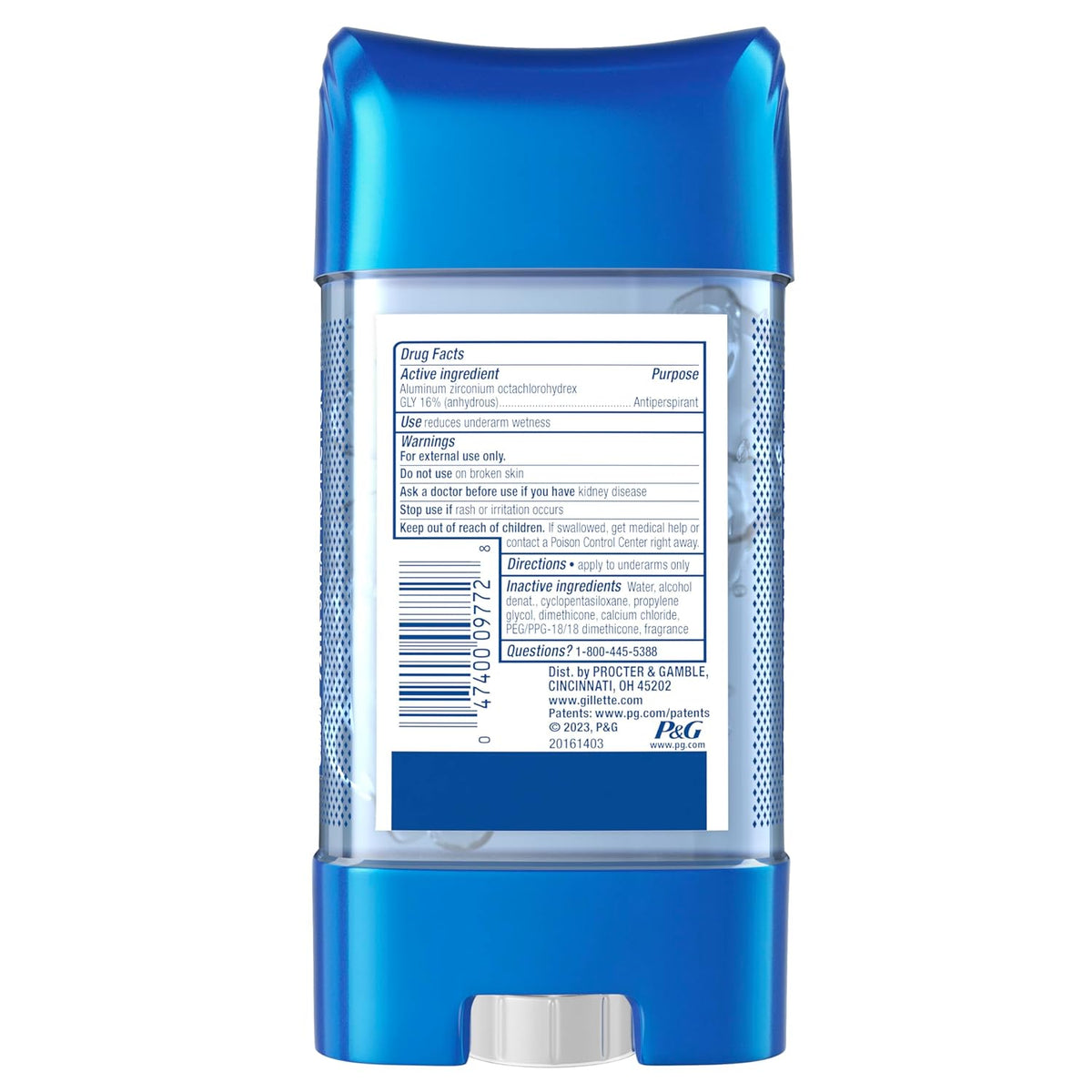Gillette Antiperspirant and Deodorant for Men – Trail-Ready Deodorant for Runners, Instant Sweat Protection
