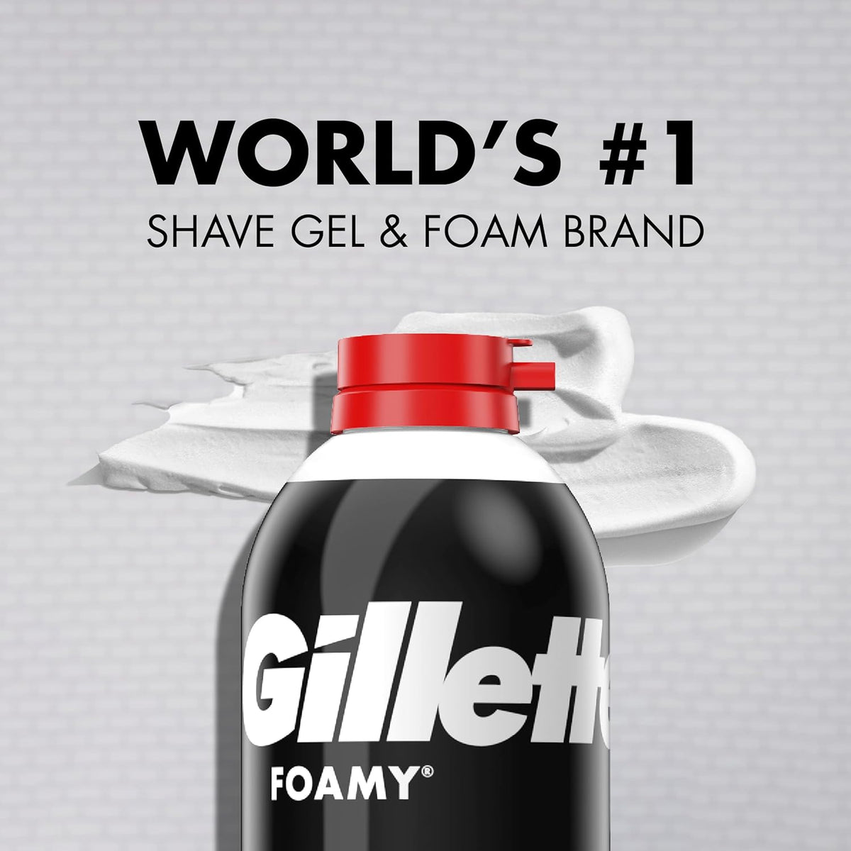 Gillette Foamy Classic Shave Foam, Moisture-Lock Shaving Cream for Comfortable Daily Grooming Ritual, 14.9 Oz