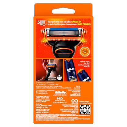 Gillette Fusion5 Power Razor for Men – Simple One-Handle Shave Solution, Five Blades and Trimmer in One Cartridge