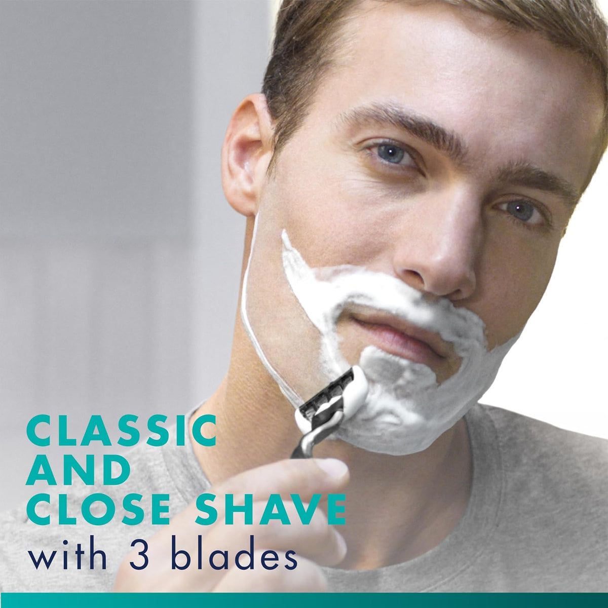 Gillette Mach3 Razor Blades for Men – Father's Day Grooming Care Package, Long-Lasting 2x10 Bulk Cartridges