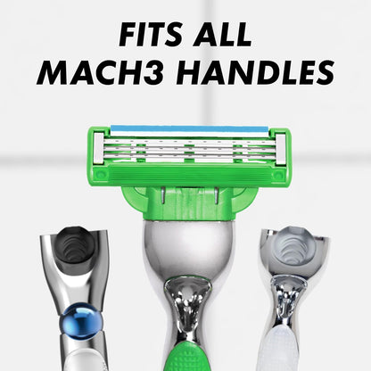 Gillette Mach3 Sensitive Refill Blades 20 Count – Mindful Self-Care Shave for Razor Burn Relief, Shower and Bath Time