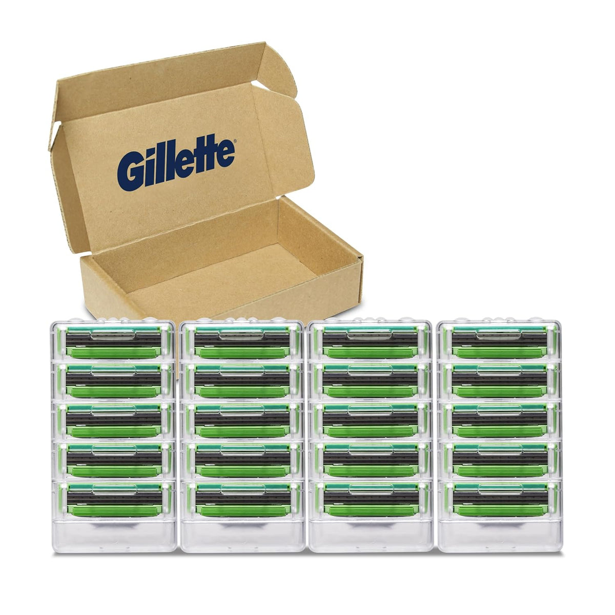 Gillette Mach3 Sensitive Refill Blades 20 Count – Mindful Self-Care Shave for Razor Burn Relief, Shower and Bath Time