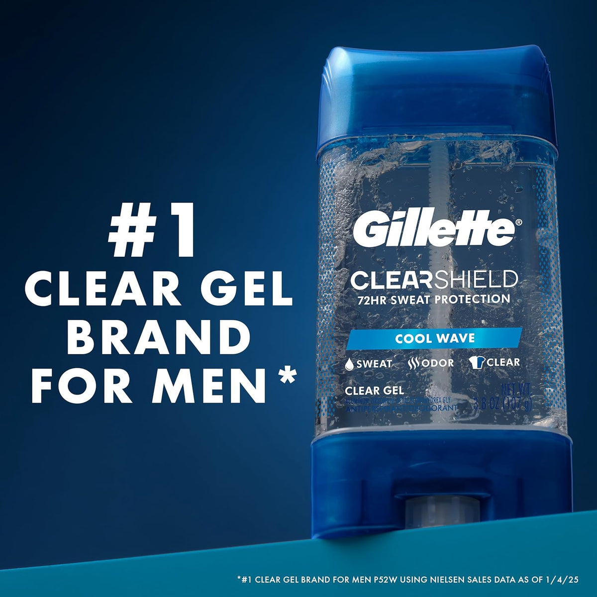 Gillette Men's Antiperspirant – Mindful Protection with Clear Gel for Stress-Free Days