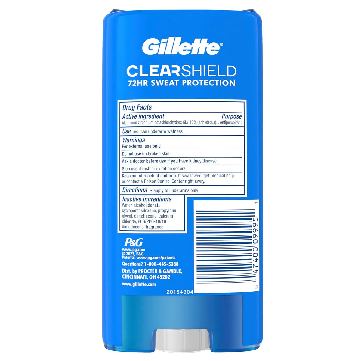 Gillette Men's Antiperspirant – Mindful Protection with Clear Gel for Stress-Free Days