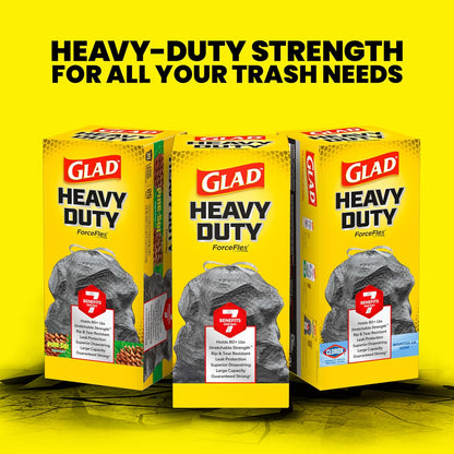 Glad ForceFlex Family Safe Trash Bags for Nursery and Playroom Cleanup, 30 Gallon Reinforced Seams, 50 Count
