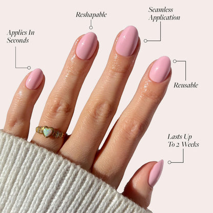 glossy solid-color finish mimicking fresh nail polish