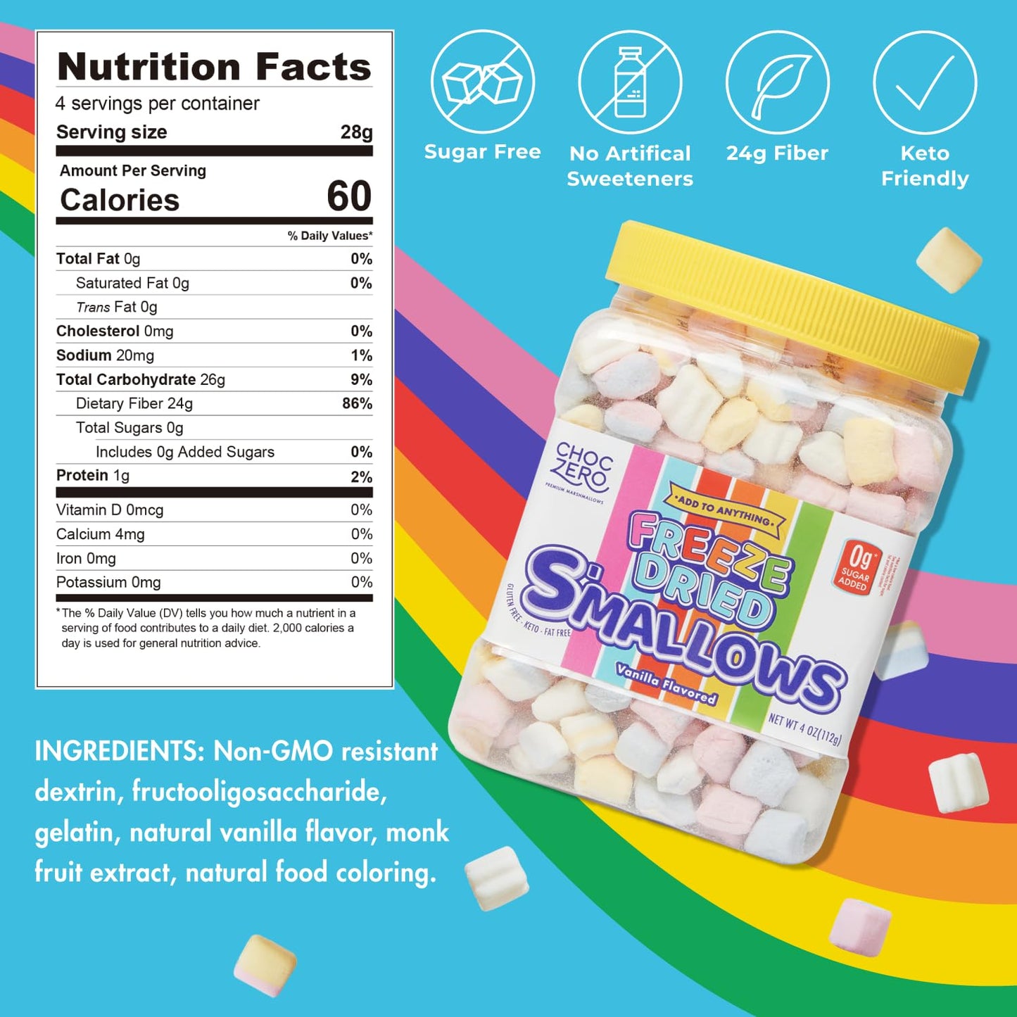 gluten-free and 0g fat formulation