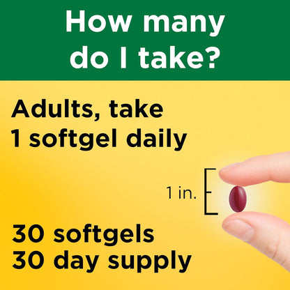 gluten free, no synthetic dyes, no artificial flavors softgel