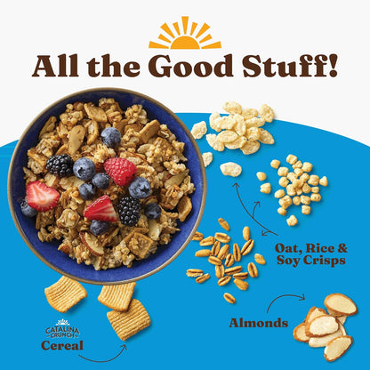 gluten-free oat, soy, and rice crisp blend with real almonds