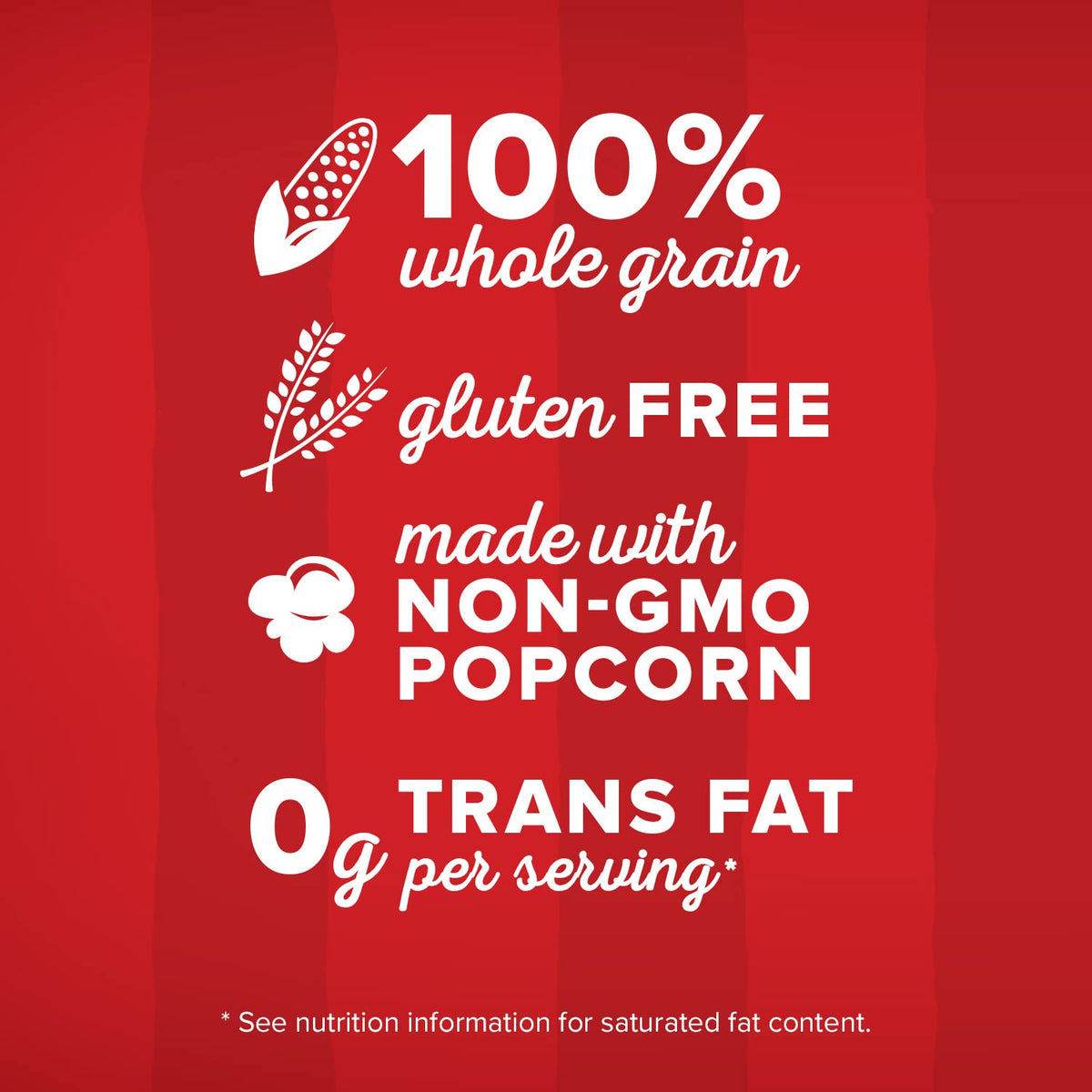 gluten free with whole grain popping corn listed as the sole ingredient