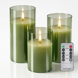 Lumière Maison Flicker Glass Candles – Neutral Toned Shelf Styling, Dimmable Ambient Decor