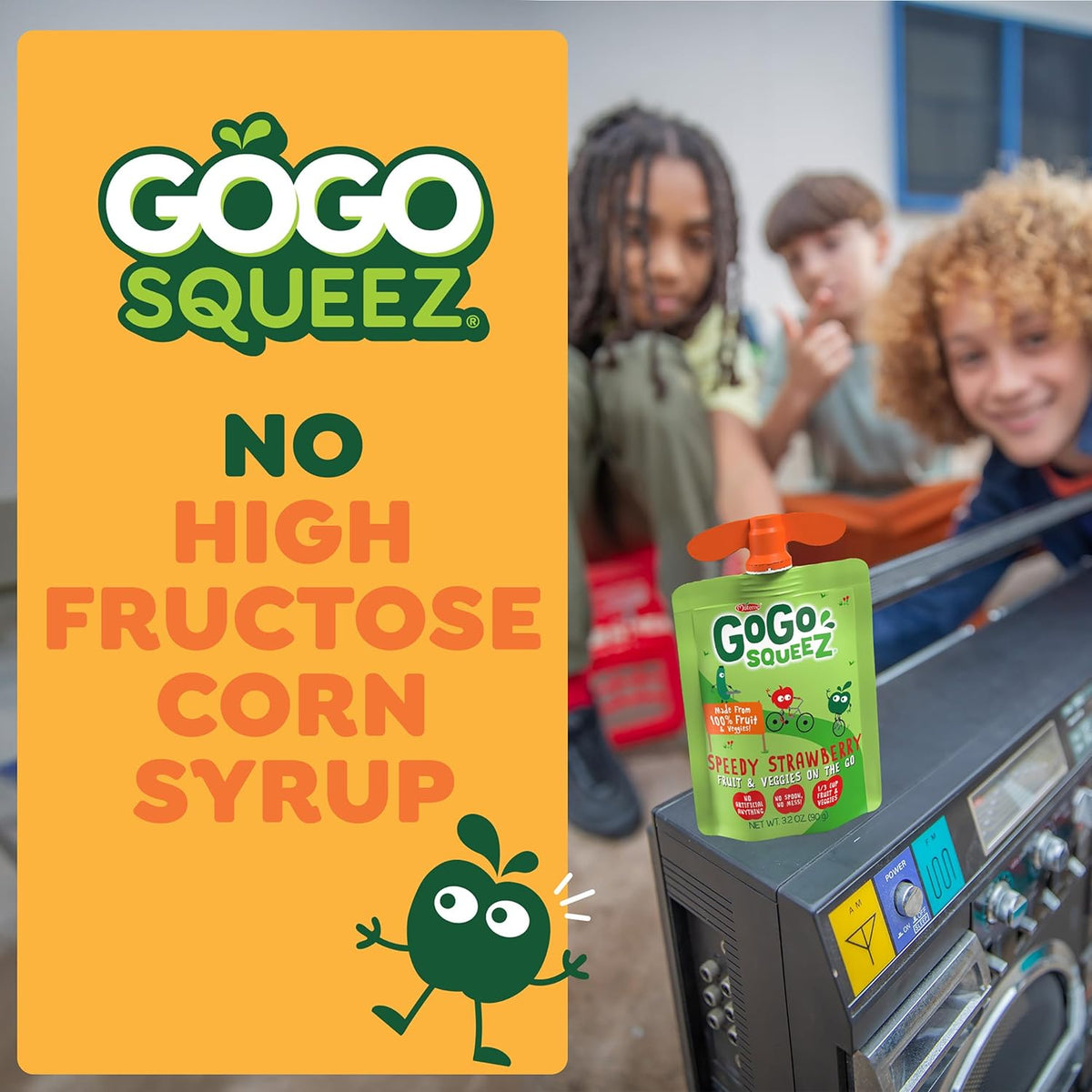 GoGo squeeZ Squeeze Pouches Variety Pack – Safe Toddler Snack for Diaper Bag and Stroller, BPA Free Apple and Berry Pures