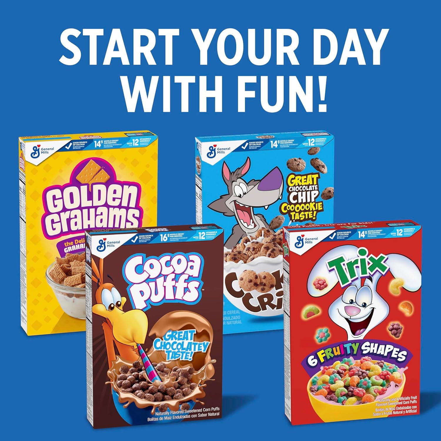 Golden Grahams Breakfast Cereal, Graham Cracker Taste, Made with Whole Grain – Kid-Friendly Family Breakfast Cereal for Quick Morning Bowls
