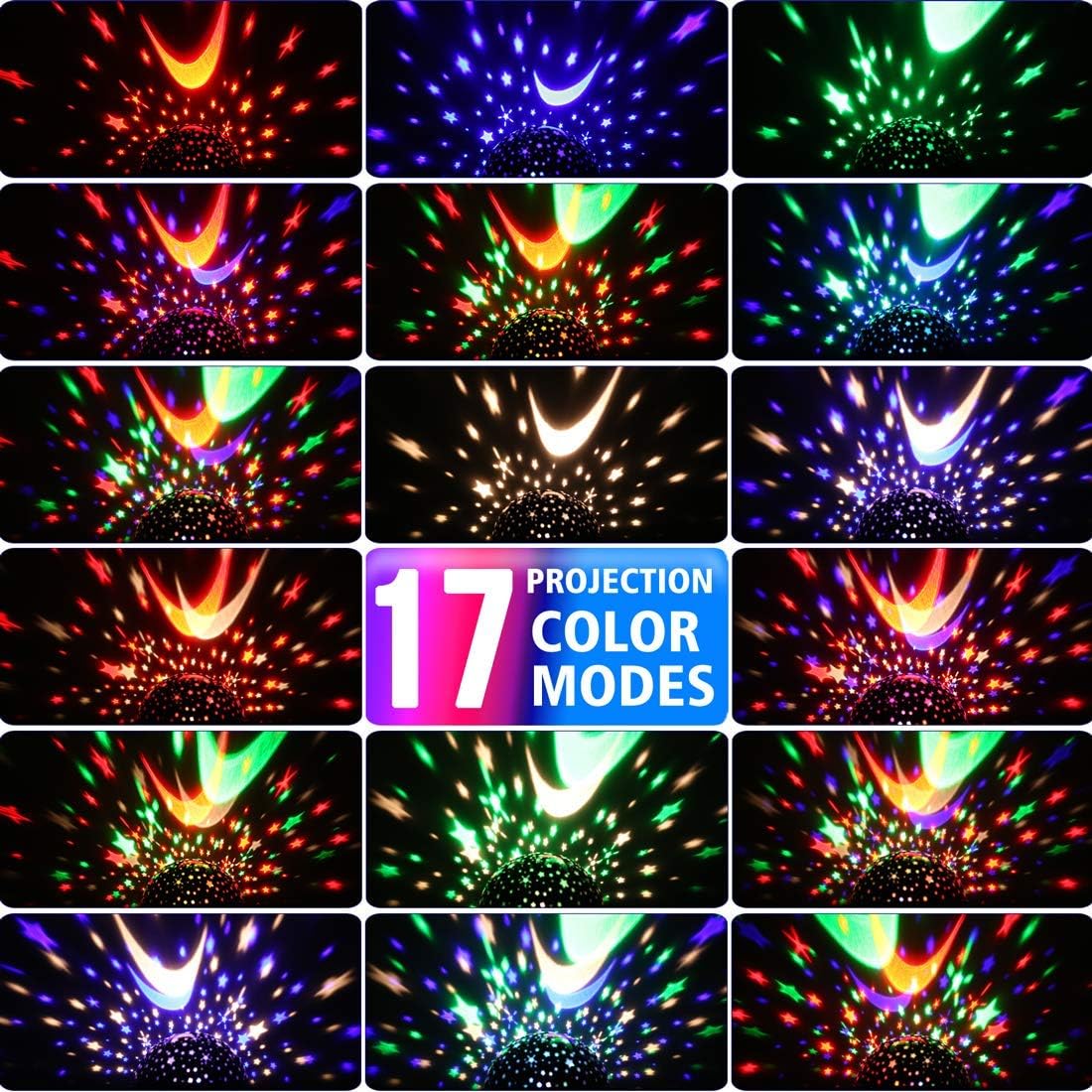 GOLUM Star Projector – Wind-Down Night Light for Mindful Sleep Routine, Quiet LED Star and Moon Projection