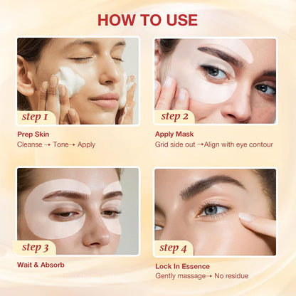 GONIM E-Shaped Eye Patches – Sophisticated Beauty Ritual for the Modern Woman, 8-Pair Complete Anti-Aging Course