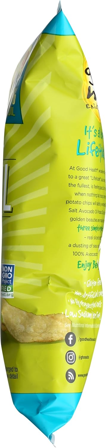 Good Health Kettle Style Avocado Oil Chips – Mindful Snacking for Home Relaxation, Lightly Salted Crunch