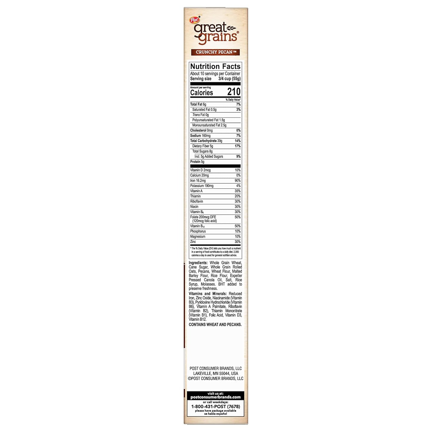 good source of dietary fiber and vitamin d with 12 essential vitamins and minerals