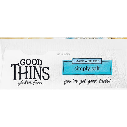 Good Thins Simply Salt Rice Snacks Gluten Free Crackers for Mindful Snacking, Office Desk and Afternoon Work Break