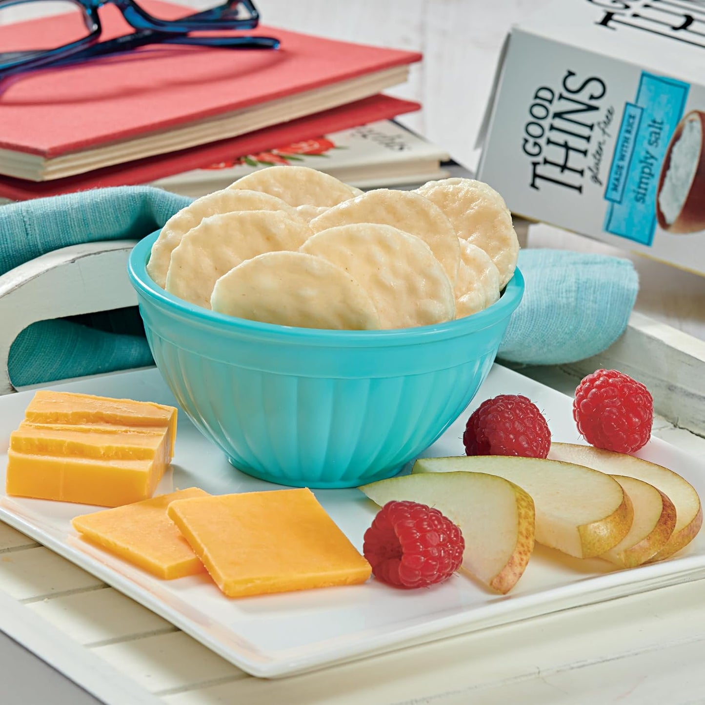 Good Thins Simply Salt Rice Snacks Gluten Free Crackers for Mindful Snacking, Office Desk and Afternoon Work Break