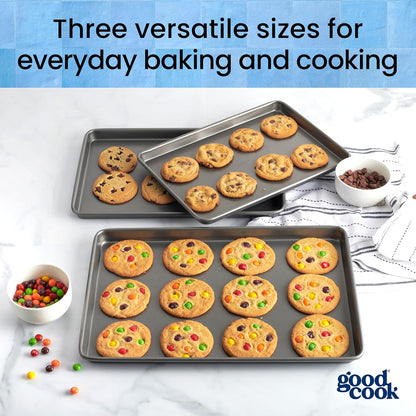 goodcook exclusive scratch-resistant nonstick coating for mess-free release
