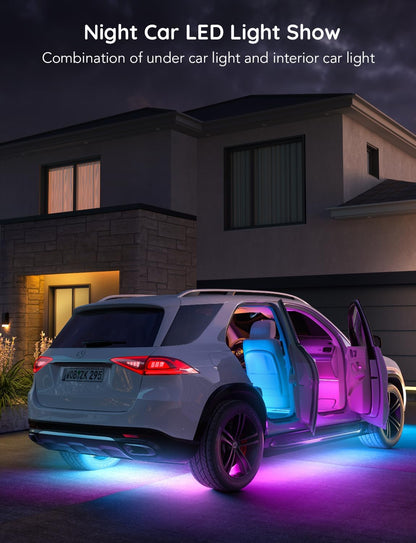 Govee Car LED Strip Lights – Personalized Gift for Drivers, DIY App-Controlled RGBIC Car Cabin Lights