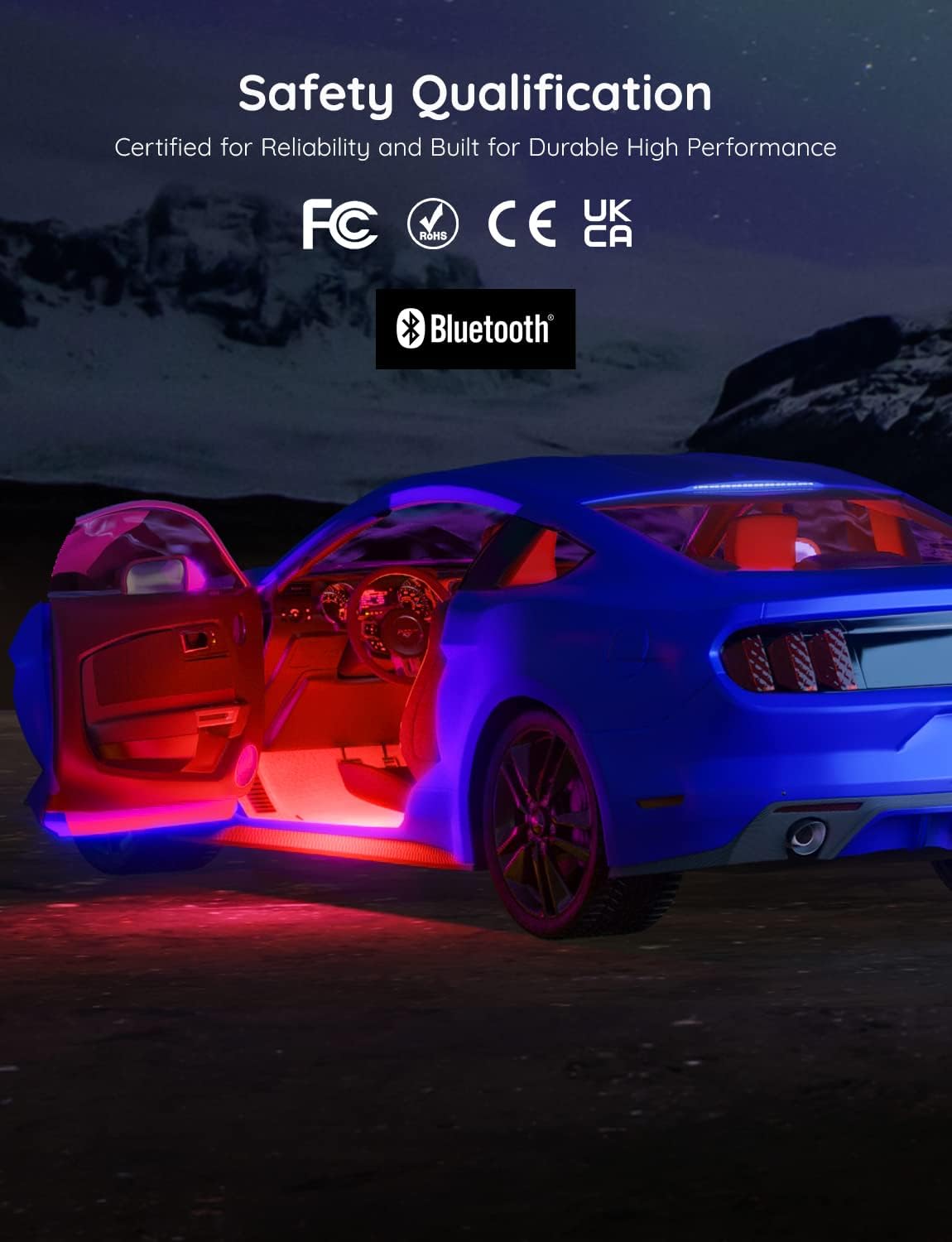Govee Car LED Strip Lights – Personalized Gift for Drivers, DIY App-Controlled RGBIC Car Cabin Lights