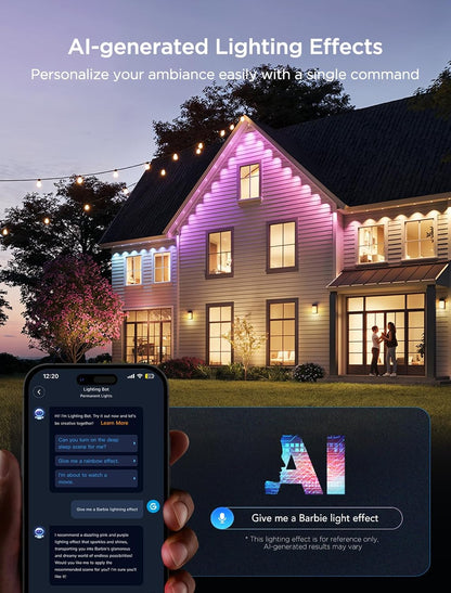 govee home app with ai-generated lighting effects, diy mode, and remote scheduling