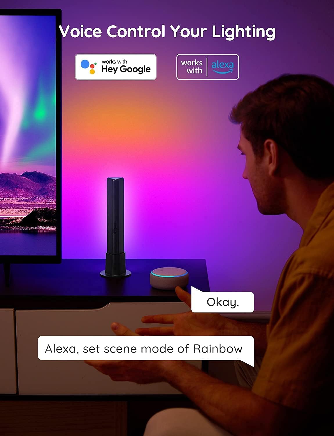 govee home app with diy mode, light studio, scheduling, and room grouping