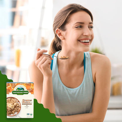 graham-flavored crunchy square shape that holds up in milk and in the hand