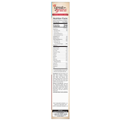 Great Grains Cranberry Almond Crunch Cereal – Whole Grain Morning Fuel for Mindful Breakfast Rituals, 17 oz Box