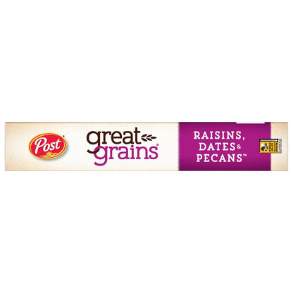 Great Grains Raisin Date Pecan Cereal – No Artificial Colors Breakfast Staple for Growing Children, 16 oz Box