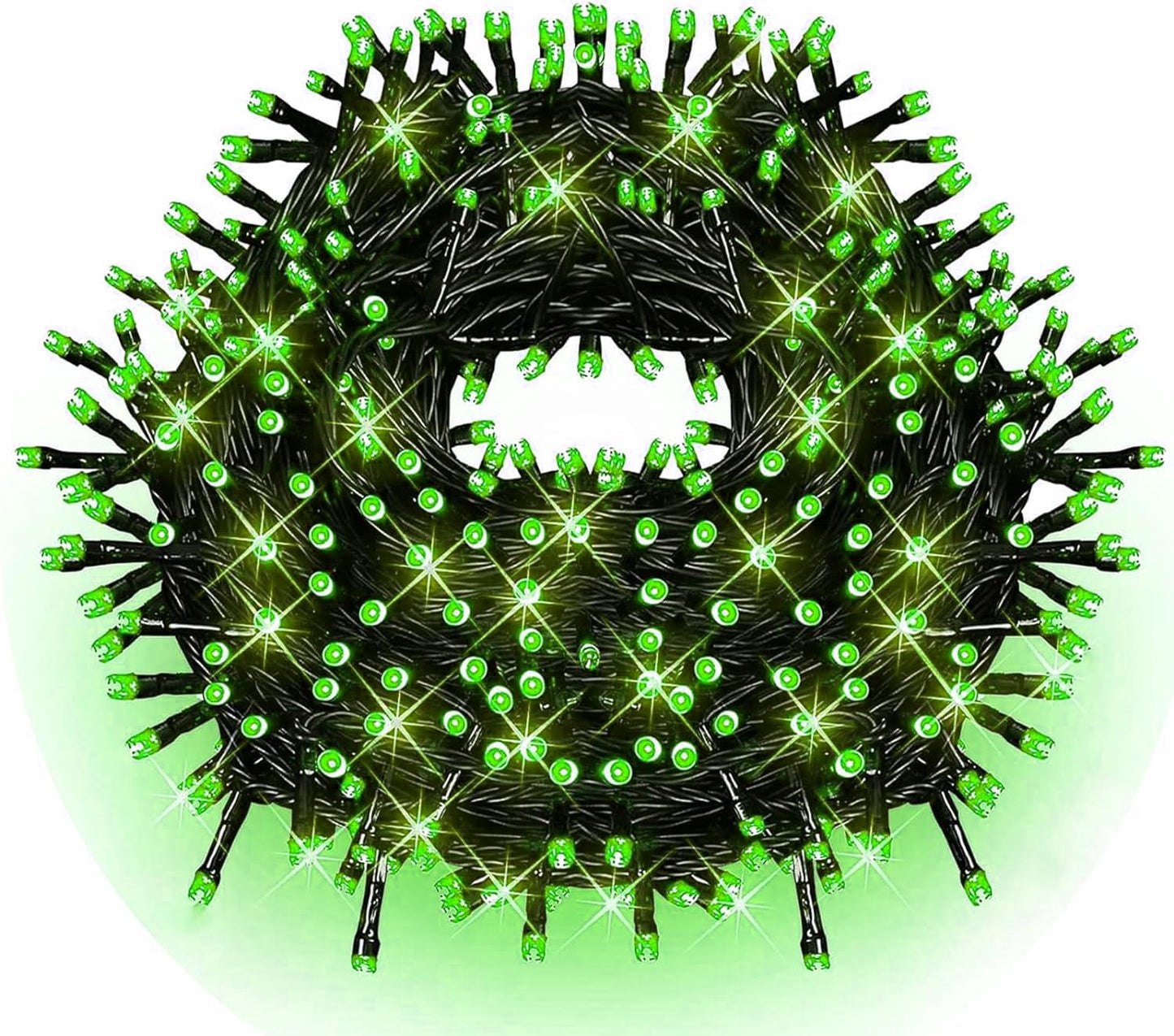 Green (33 Ft 100 LED) - 1 Pack(Black Wire)