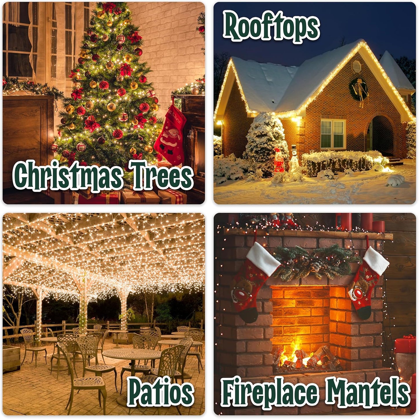 green or white wire color options to blend with tree or trim