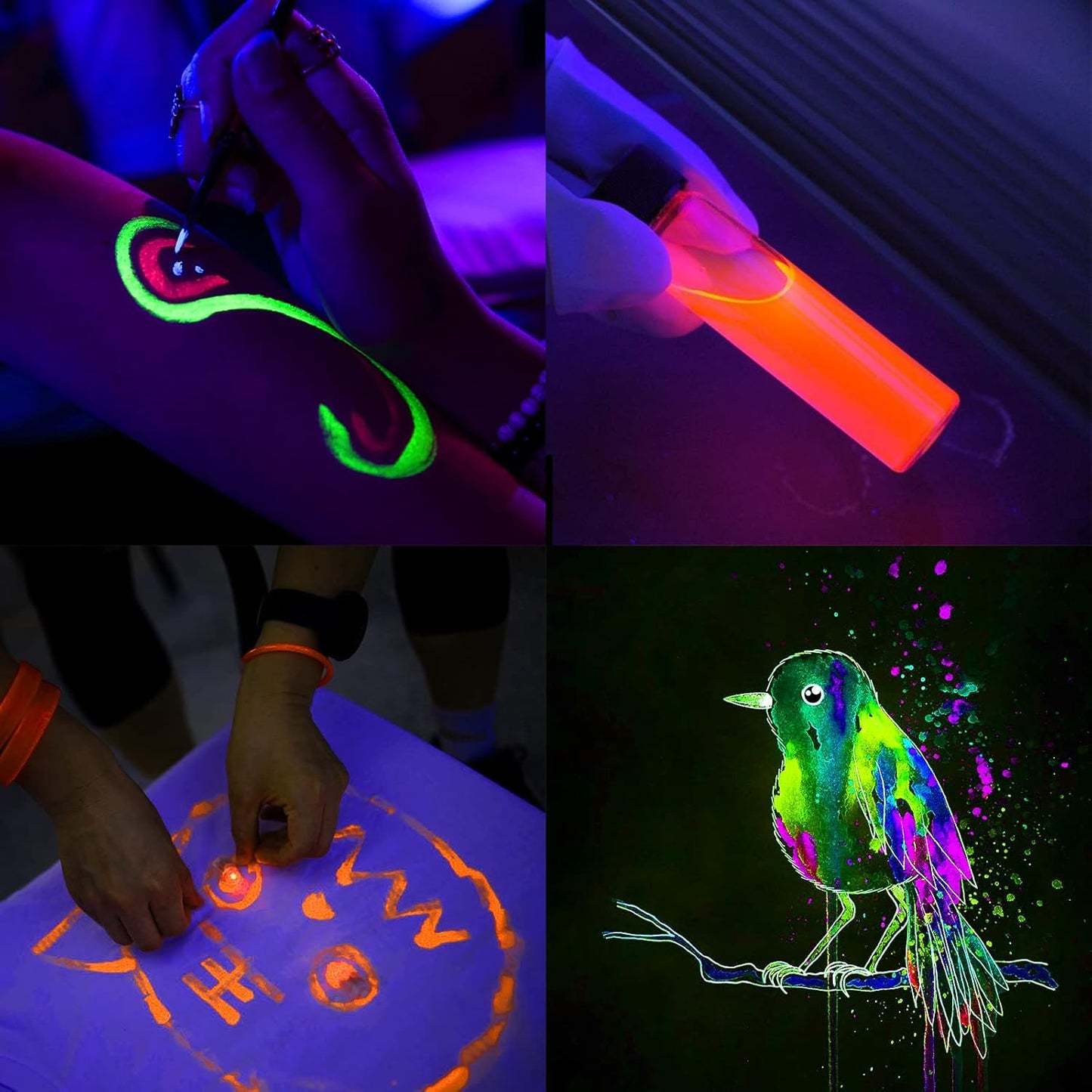 GREENIC USB Black Light Bar 2-Pack – 1ft UV LED Strip for Bedroom Decor and Living Room Aesthetic Glow Accents
