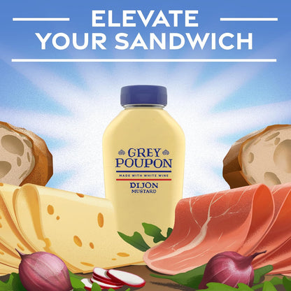 Grey Poupon Dijon Mustard – Luxury Pantry Staple with Bold Flavor and Smooth Texture for Elevated Everyday Dining