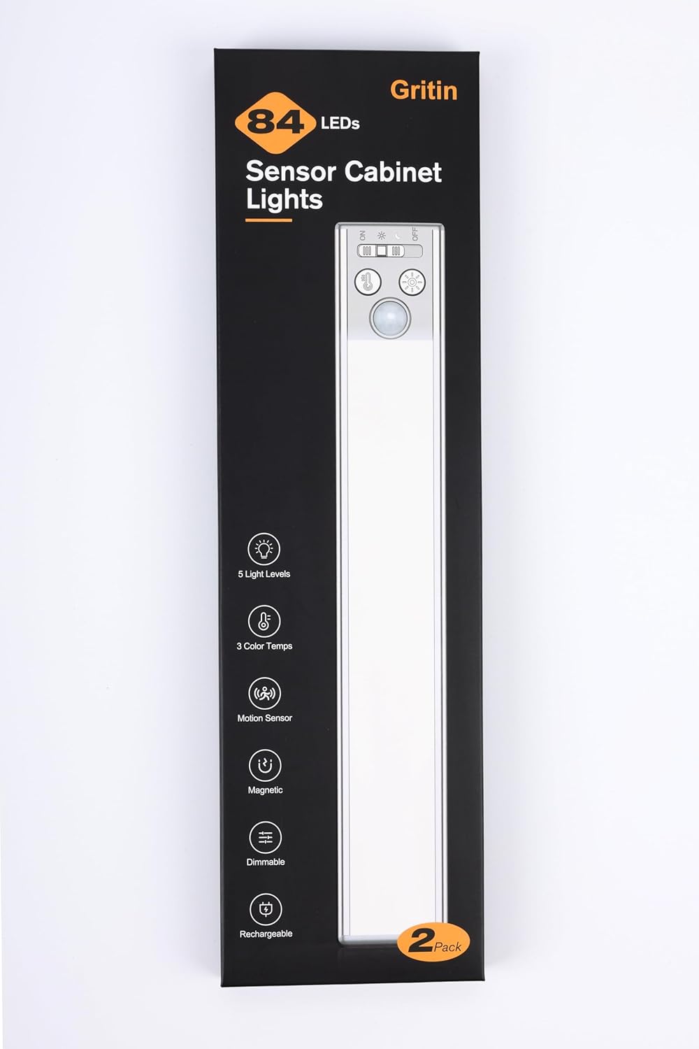 Gritin Rechargeable LED Strip - No Tools No Wires Installation for Less Is More Living
