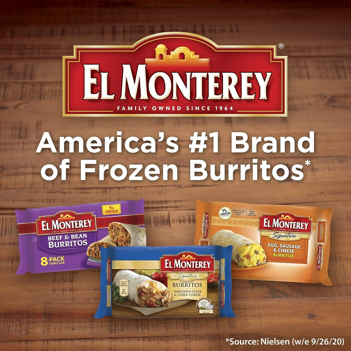 El Monterey Beef and Bean Burritos – Ready-to-Heat Lunch Between Tasks, 8 Ct