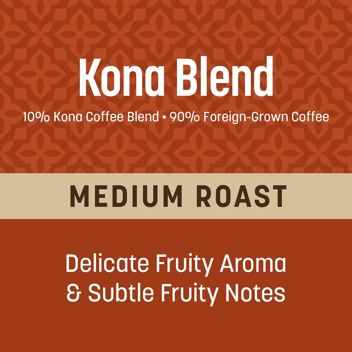 ground, caffeinated, 100 percent arabica coffee with a medium roast profile and mild sweetness