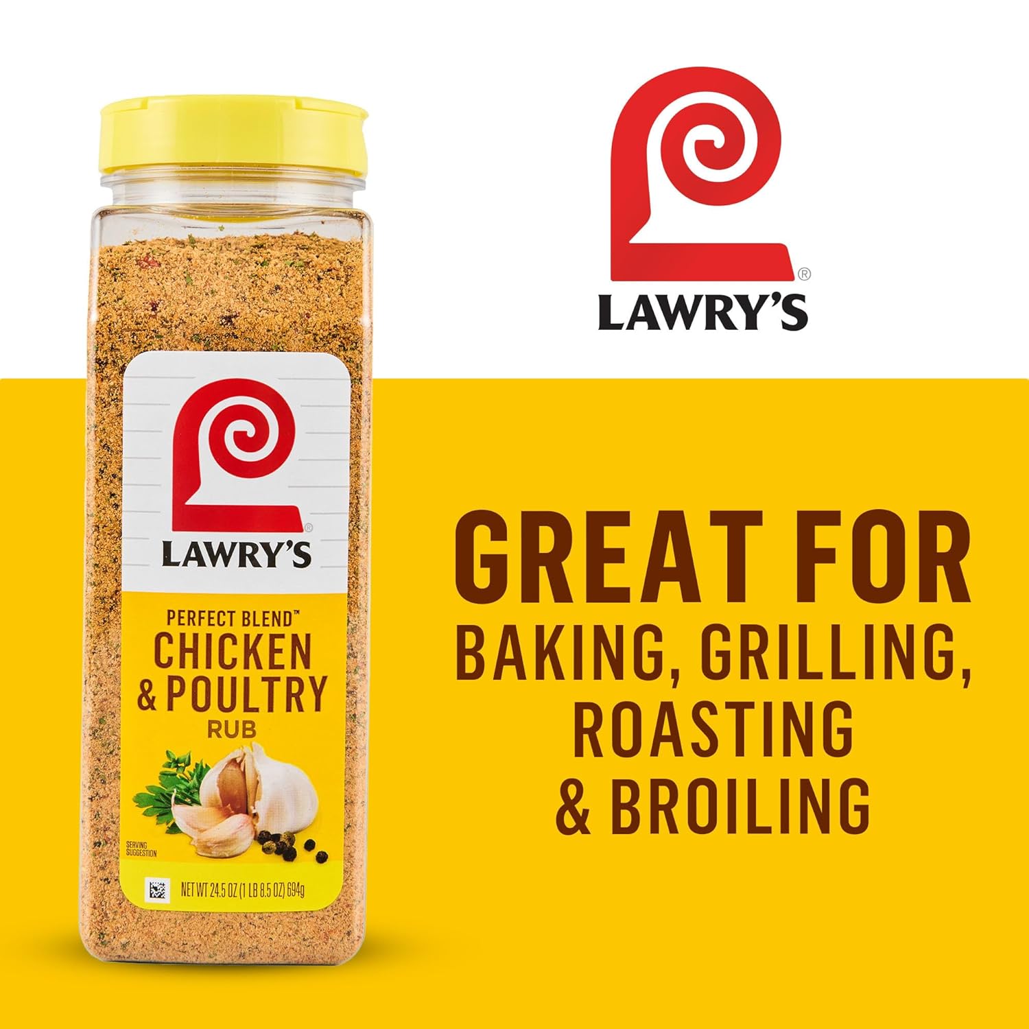 ground/granulated rub form for easy, even coating