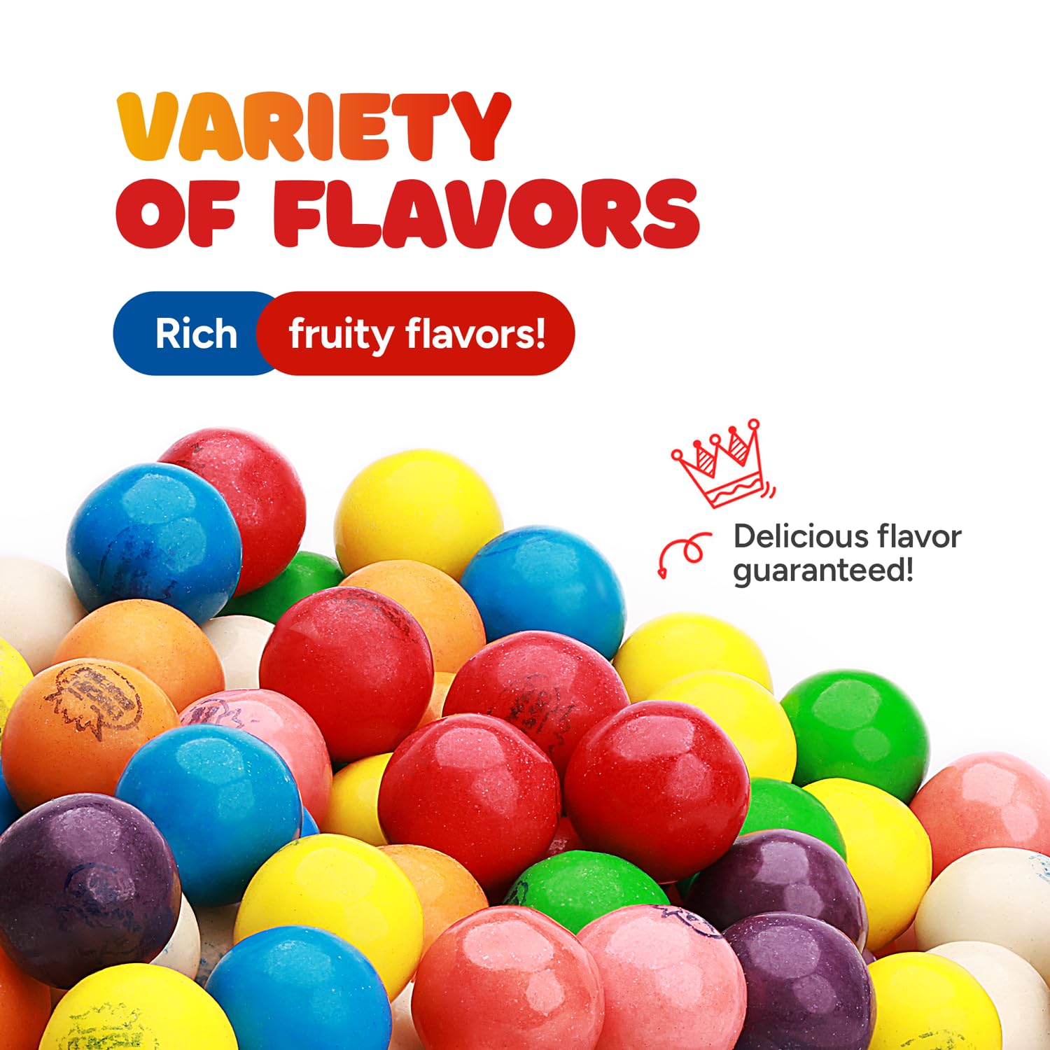 Gumballs Bulk 1lb Mini Bubble Gum for Kids Birthday Party Favors and Piñata Fillers