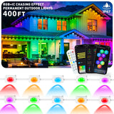 LITSOUL Permanent Outdoor Eave Lights - 600-Foot IP67 RGB+IC Strip for Patios, Camping, and Outdoor Dining