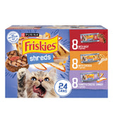 Friskies Purina Shreds Wet Cat Food in Gravy, Stock-Up Dinner Rotation for Multi-Cat Homes