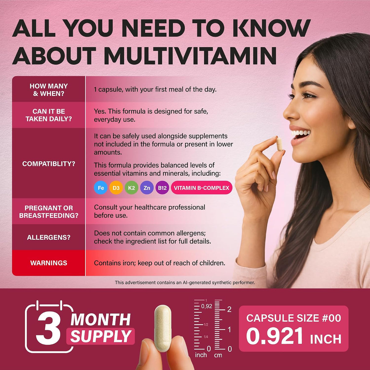 KELPA 47-Nutrient Multivitamin for Women - Domestic Manufacturing and Quality-Checked Supplement Formula