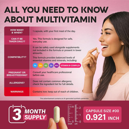 KELPA 47-Nutrient Multivitamin for Women - Domestic Manufacturing and Quality-Checked Supplement Formula