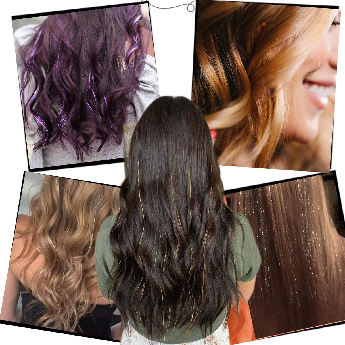 Hair Tinsel Fairy Strands for Tweens – Clip-In Design with No Glue, No Heat Required for Daily Wear