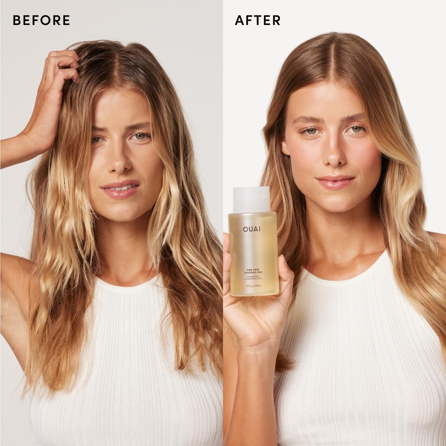 hair-type-specific variants: fine, medium, and thick formulas
