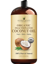 Handcraft Blends Pure Coconut Oil – High-End Carrier Oil for Elevated Home Spa, Hexane-Free and Cold Pressed Quality