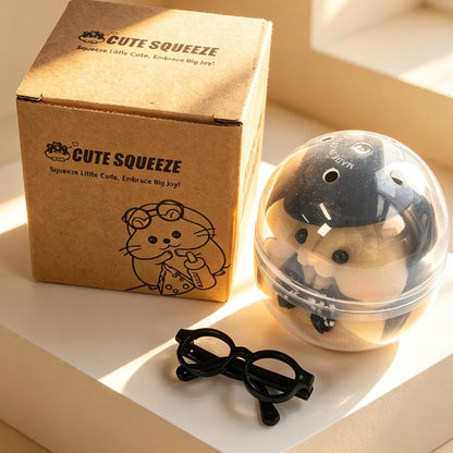 Taba Squishy Hamster Toy – Quiet Anxiety Tool for Workplace Cubicles and Meditation Corners, Palm-Sized Comfort